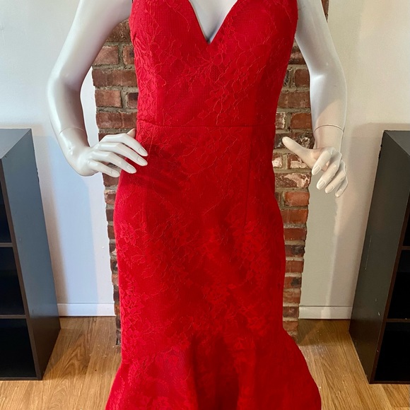 Bariano Australia Lace Fishtail Red Dress. Excellent condition. - Picture 4 of 5